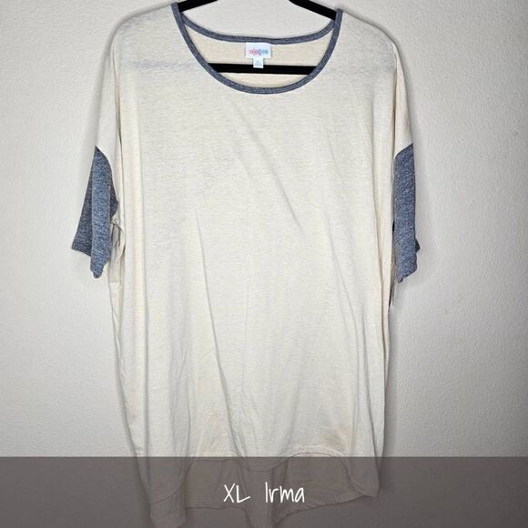 LuLaRoe Irma Tunic XL Cream Gray Solid Extra Large NEW - Picture 1 of 1